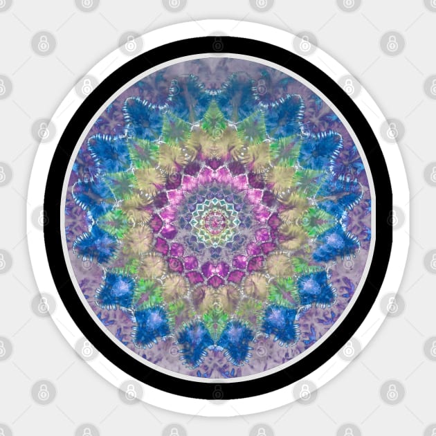 Tie Dye mandala hippie boho deadhead phish festivals grateful dead company Sticker by Aurora X